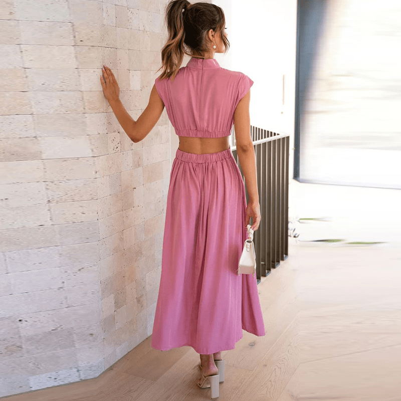 Galiena - Elegant A-Line Pleated Cocktail Dress