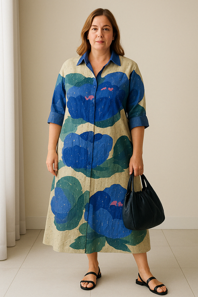 Nia - Colorful Tummy Covering Dress