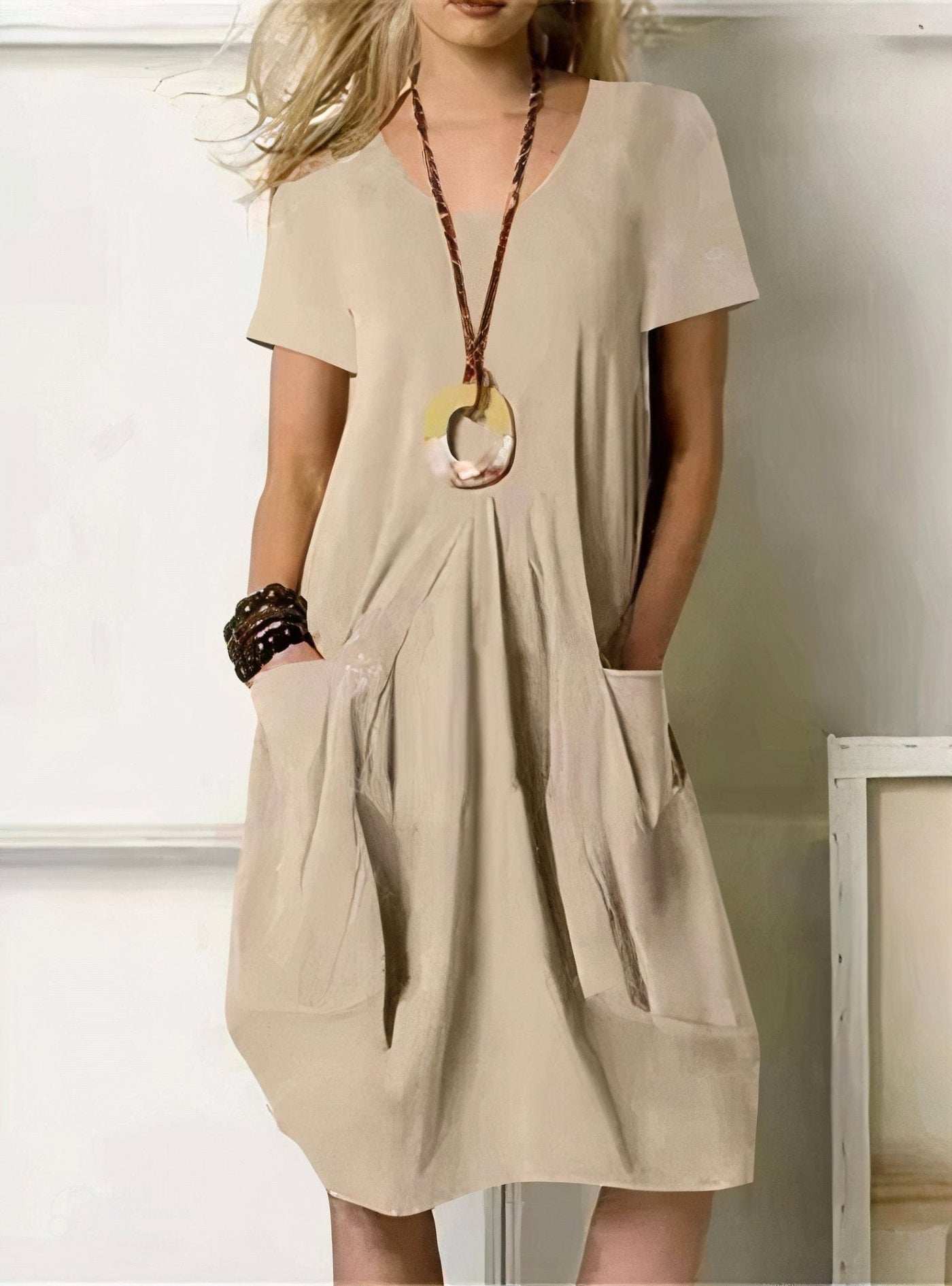 Delyra - Breathable Cotton Lightweight Summer Dress