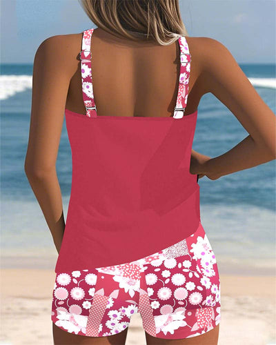 Jessica - Floral Print Beach Tankini Set