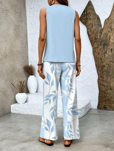 Aisla - Double-Layer Top and Pants Set