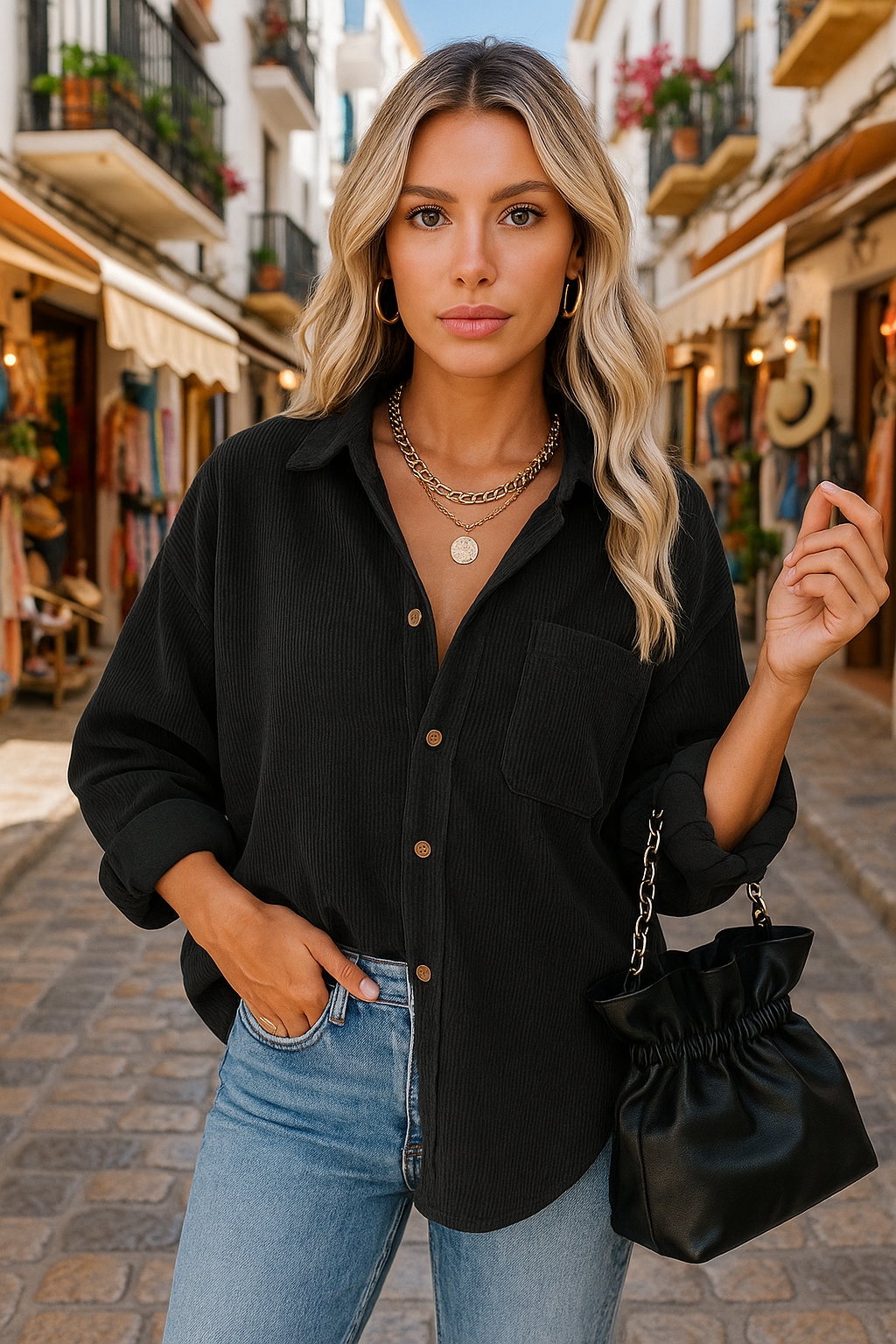 Tess-Boutique Oversized Autumn Blouse