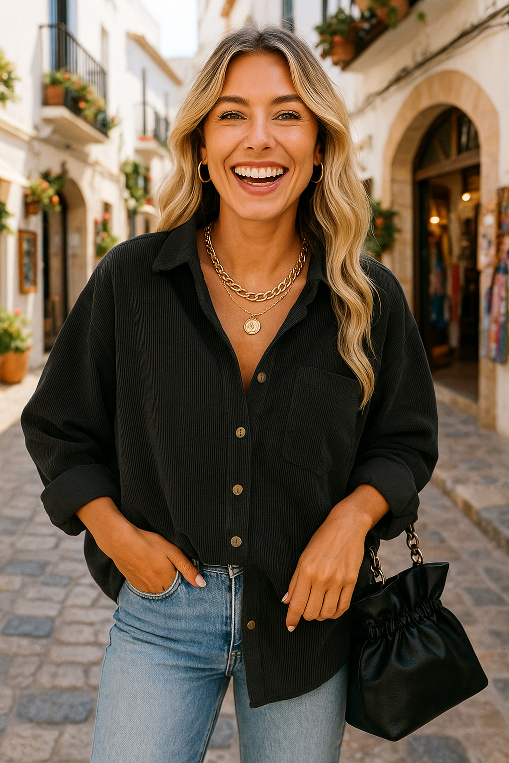 Tess-Boutique Oversized Autumn Blouse