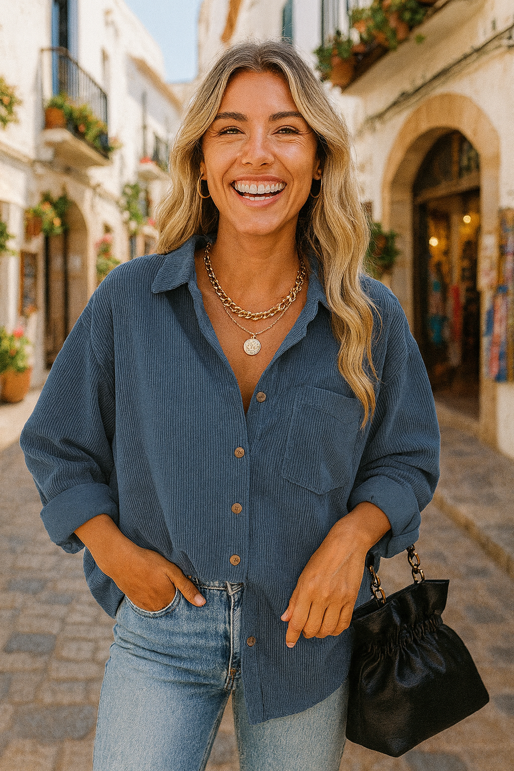 Tess-Boutique Oversized Autumn Blouse