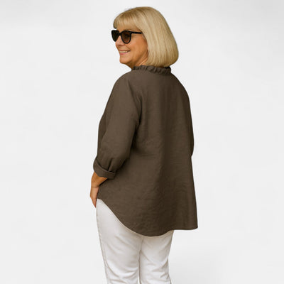 Tess boutique| Cozy Ruffle Blouse