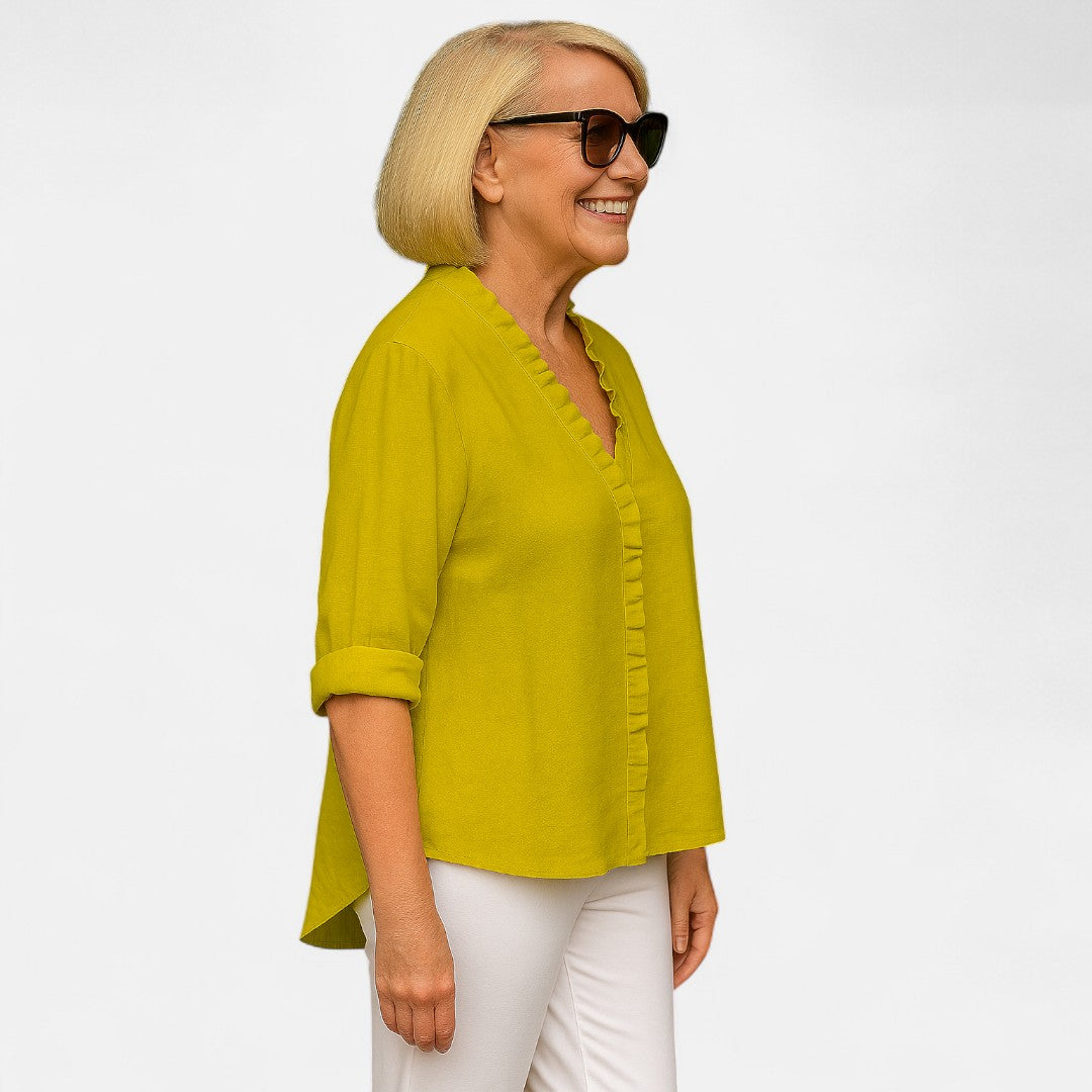 Tess boutique| Cozy Ruffle Blouse
