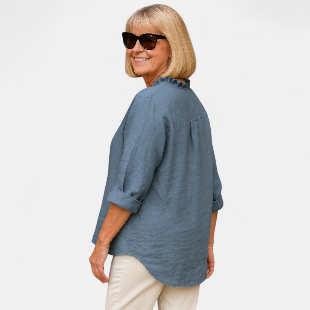 Tess boutique| Cozy Ruffle Blouse