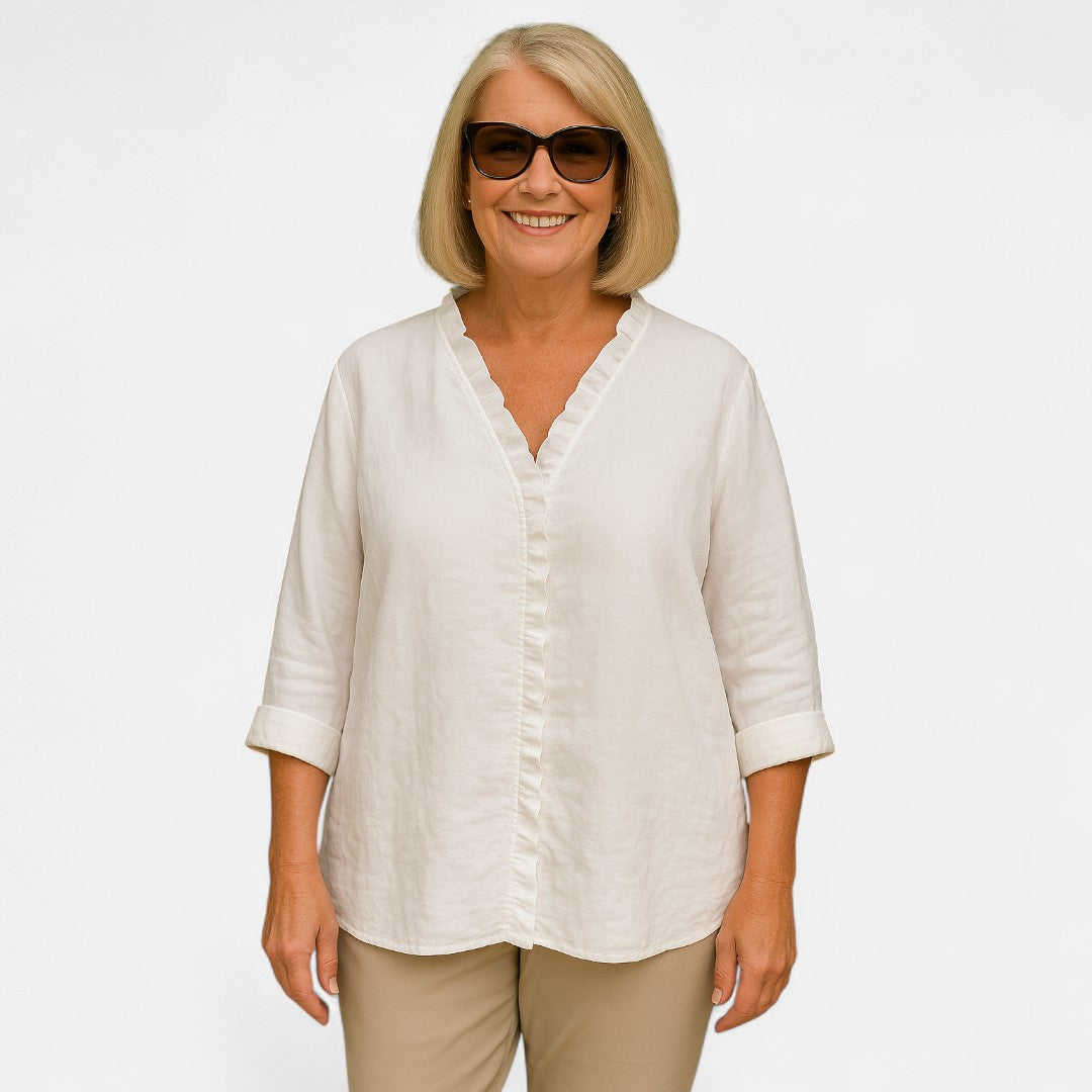 Tess boutique| Cozy Ruffle Blouse