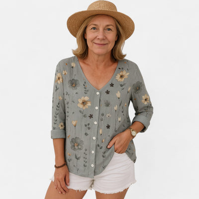 Tess boutique| Loose-Fit Floral Top
