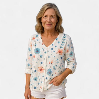 Tess boutique| Loose-Fit Floral Top