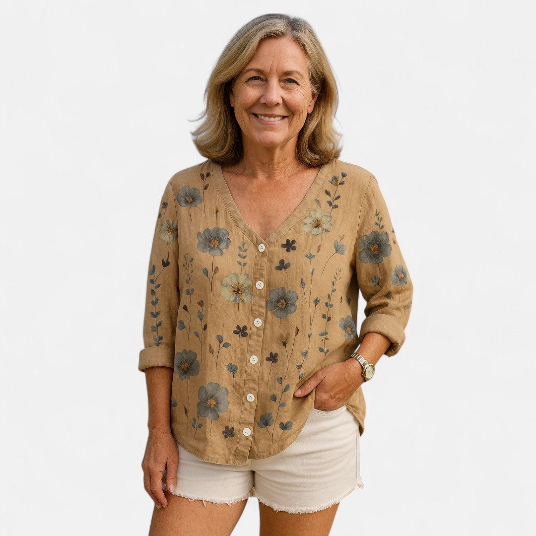 Tess boutique| Loose-Fit Floral Top