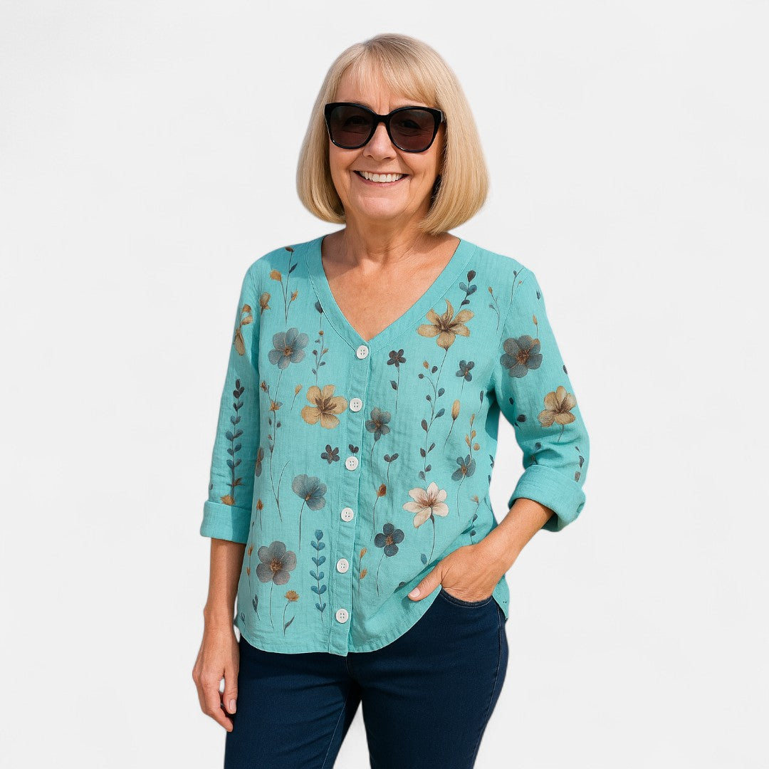 Tess boutique| Loose-Fit Floral Top
