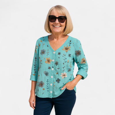 Tess boutique| Loose-Fit Floral Top