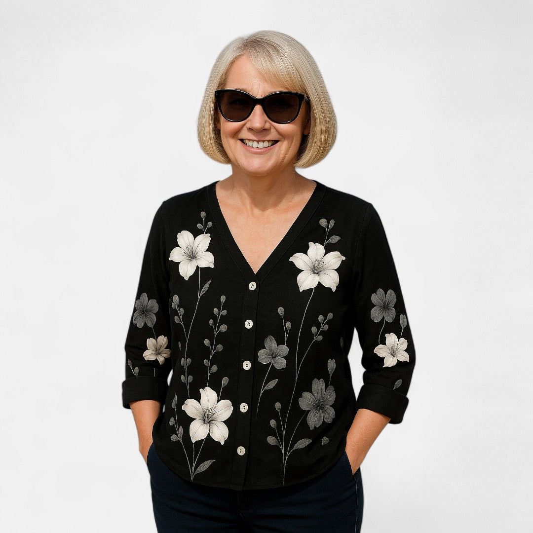 Tess boutique| Loose-Fit Floral Top