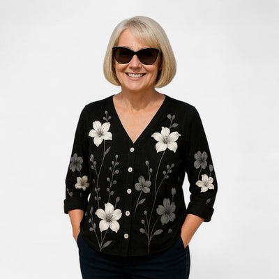 Tess boutique| Loose-Fit Floral Top