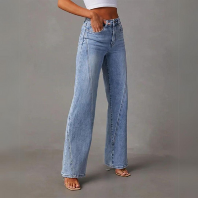 Tess | Boutique Waisted Wide Leg Jeans