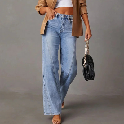 Tess | Boutique Waisted Wide Leg Jeans