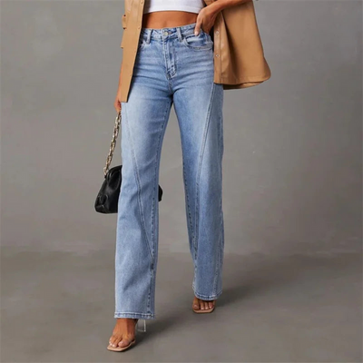 Tess | Boutique Waisted Wide Leg Jeans
