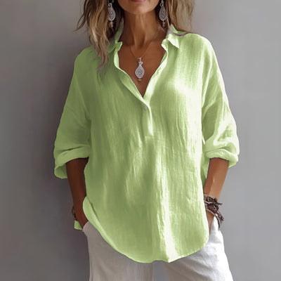 Saylor - Relaxed Turn-Down Collar Summer Top