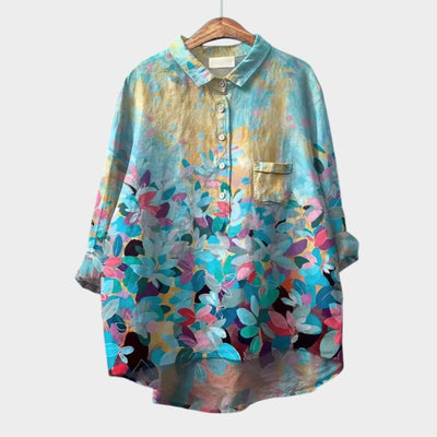 Isolde - Vintage Loose-Fit Printed Top