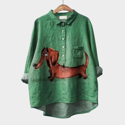 Evangeline - Comfortable Loose Fit Animal Printed Top