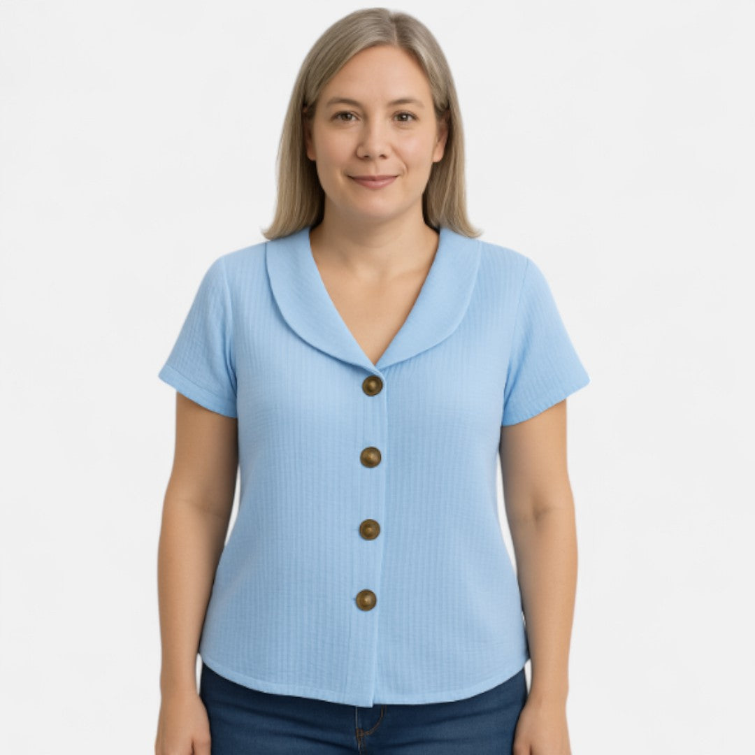 Tess boutique| Stylish Buttoned Blouse