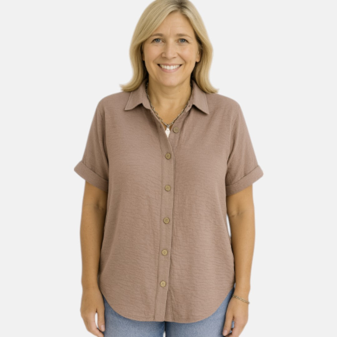 Tess boutique | Linen Button-Up Shirt