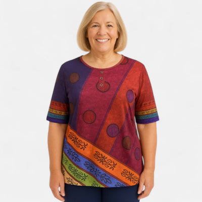 Tess boutique| Oversized Colourful Top