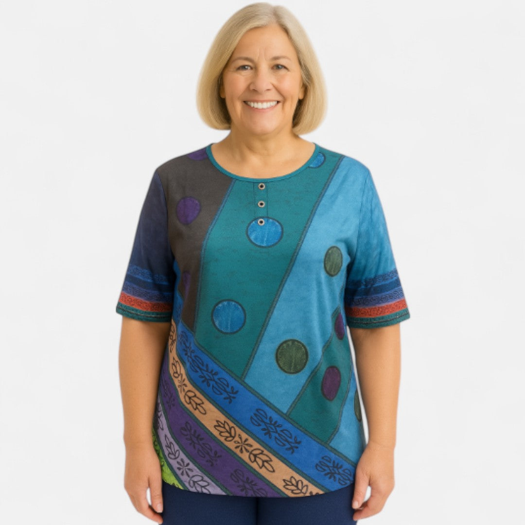 Tess boutique| Oversized Colourful Top