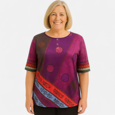 Tess boutique| Oversized Colourful Top