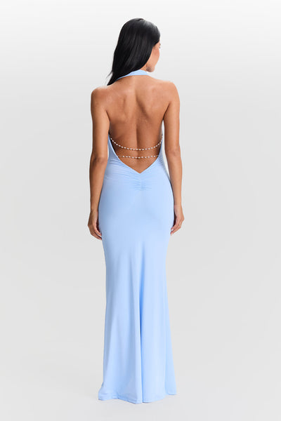Jessamine - Chic Halter Cowl Neck Maxi Dress
