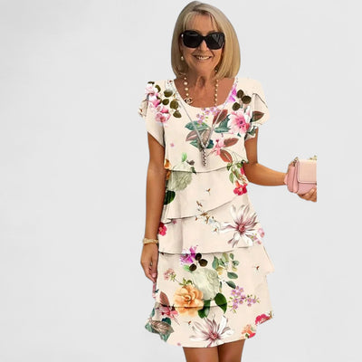 Faye - Trendy Women’s Irregular Floral Dress