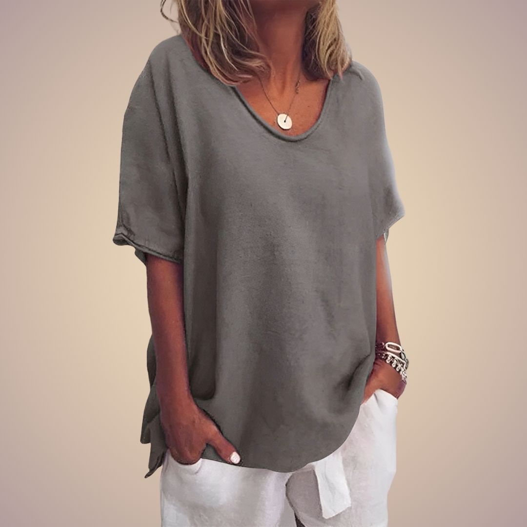 Xanthe - Comfortable Relaxed Fit Summer Blouse