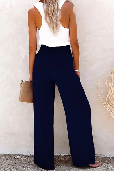 Lyxie - High Waist Loose Straight Trousers