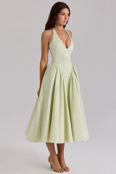 Amoret - Classic Halter Midi Dress