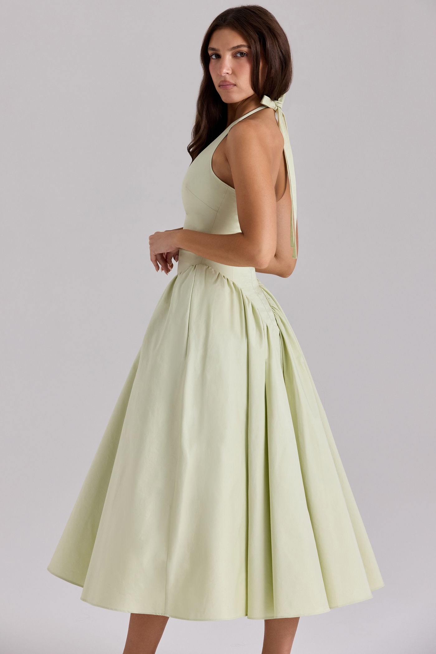 Amoret - Classic Halter Midi Dress