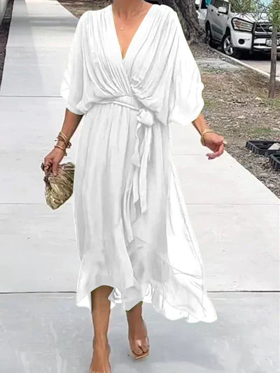 Fenella - Elegant Ruffled Irregular Long Party Dress