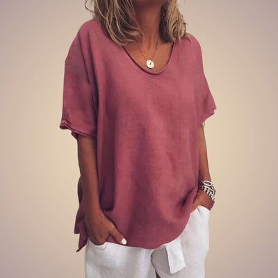 Xanthe - Comfortable Relaxed Fit Summer Blouse