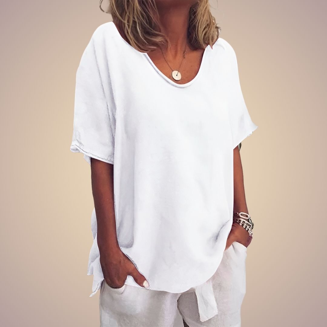 Xanthe - Comfortable Relaxed Fit Summer Blouse